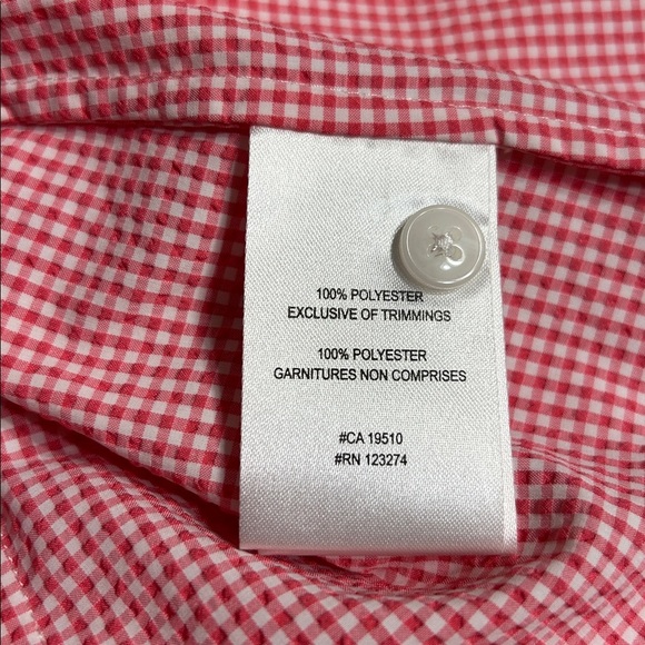 Y2K LOLE top,gingham,seersucker,sleeveless,fitted,country,red & white NWT VICHY - Picture 13 of 13